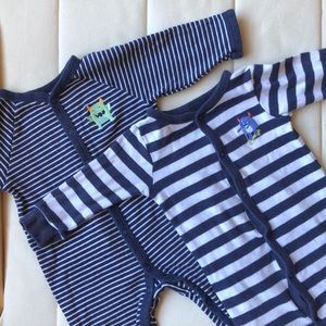 Set of 2 Monster Footie Jammies